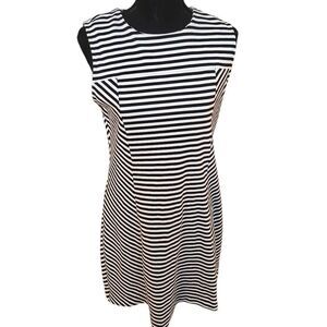 MICHAEL Michael Kors Womens Striped Sleeveless Mini Dress Black White Size 6